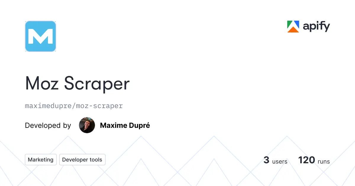 Moz Scraper product image