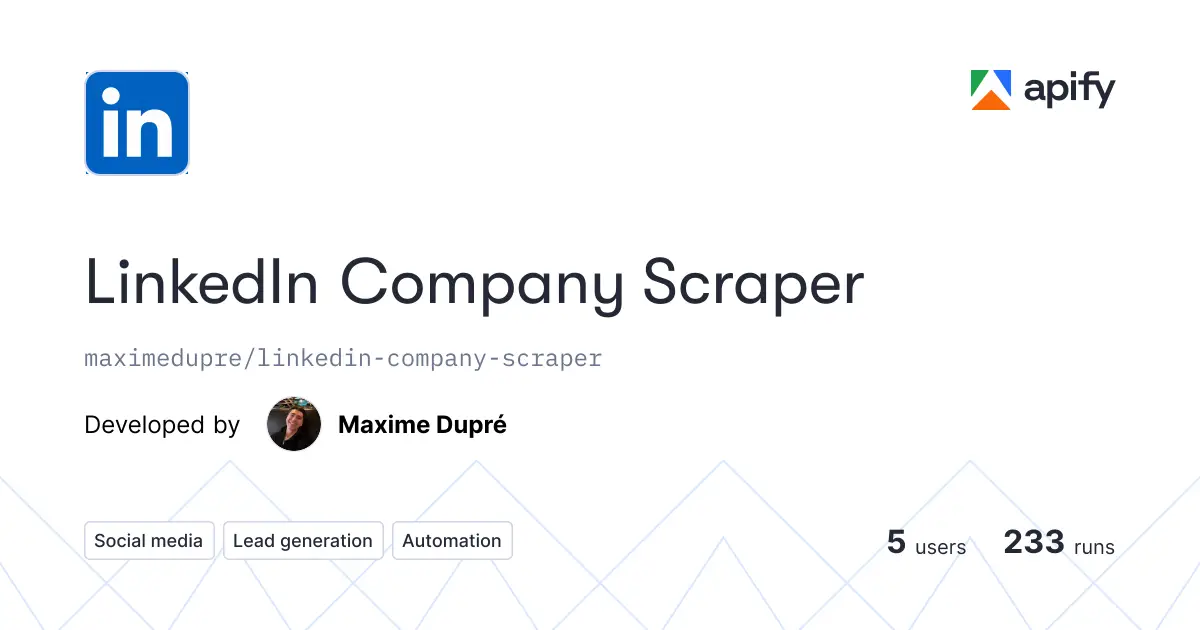 LinkedIn Company Scraper product image