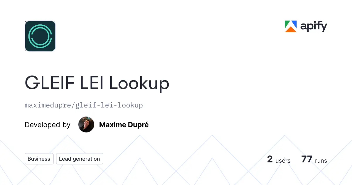 GLEIF LEI Lookup product image