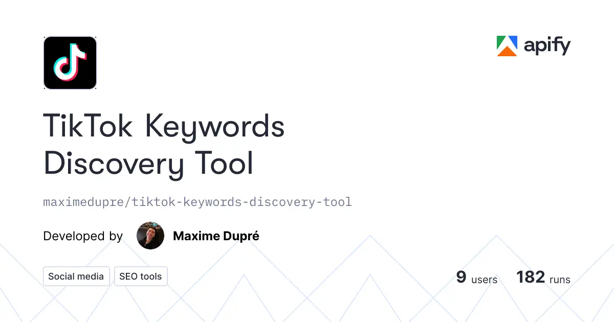 TikTok Keywords Discovery Tool product image