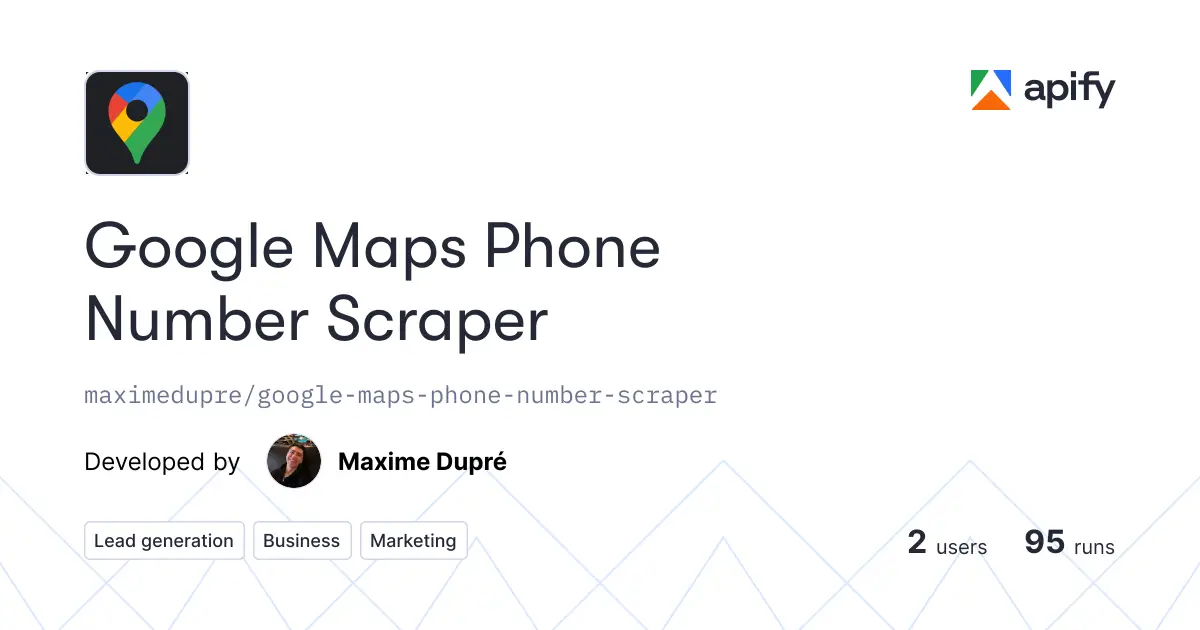 Google Maps Phone Number Scraper product image