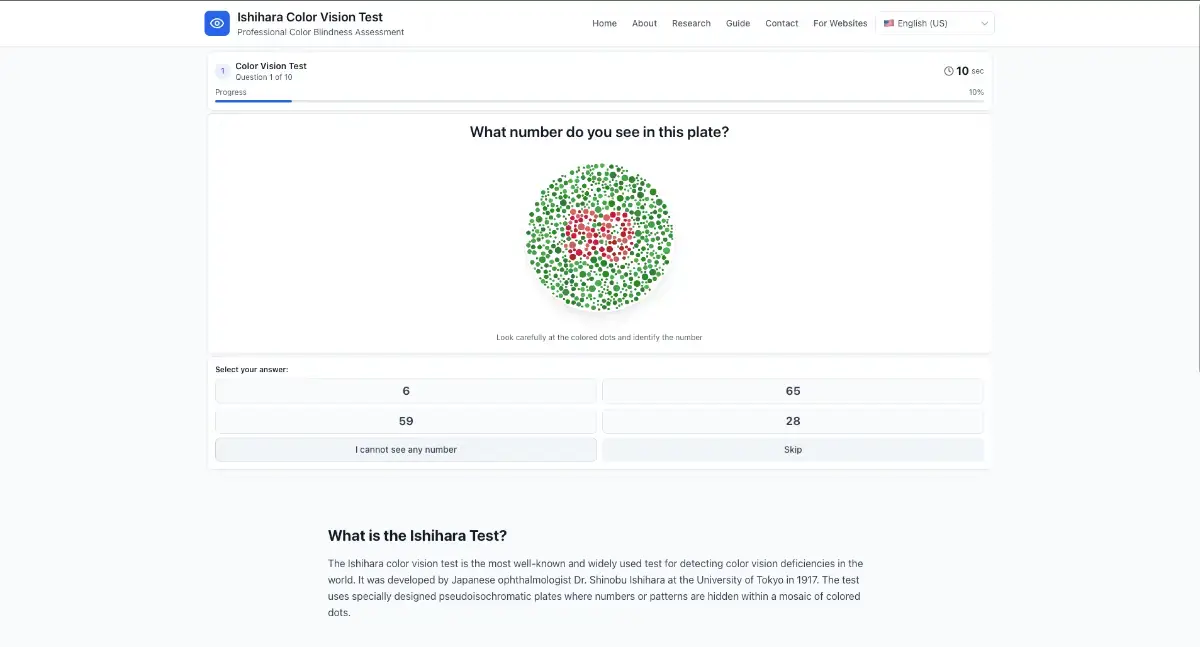 Ishihara Test image number 21