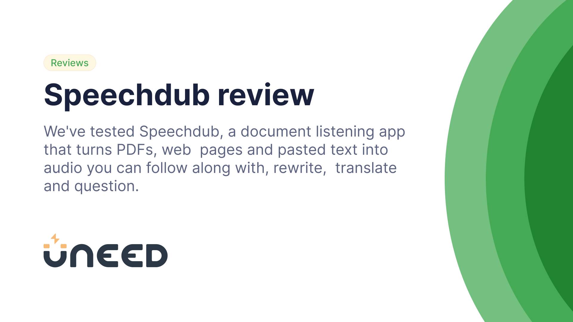 Speechdub Review - Your Reading Pile, Finally Out Loud
